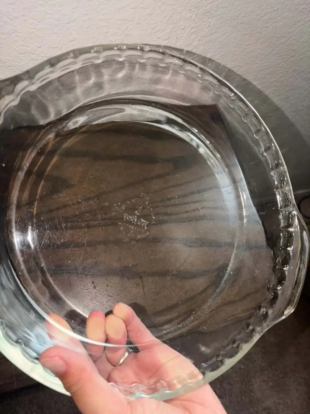 Vintage Anchor Hocking Fire-King 10 Inch Clear Glass Fluted Pie Plate